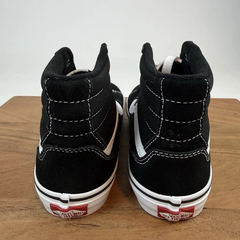 New Big Kids Vans Filmore Hi Suede/Canvas Black Skateboarding Sneakers Shoes 6 Y